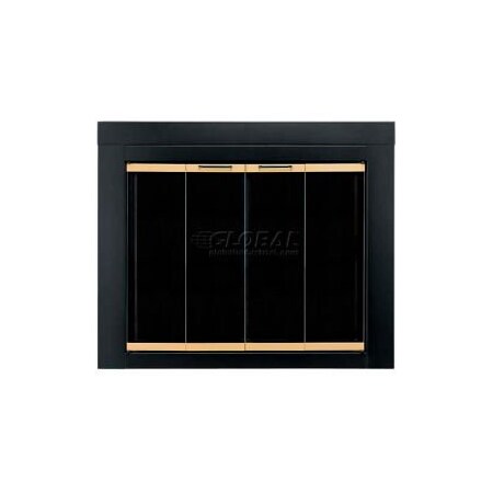 Dyna-Glo Pleasant Hearth Arrington Fireplace Glass Door Black With Gold Trim AR-1020 37-1/2"L x 30"H AR-1020